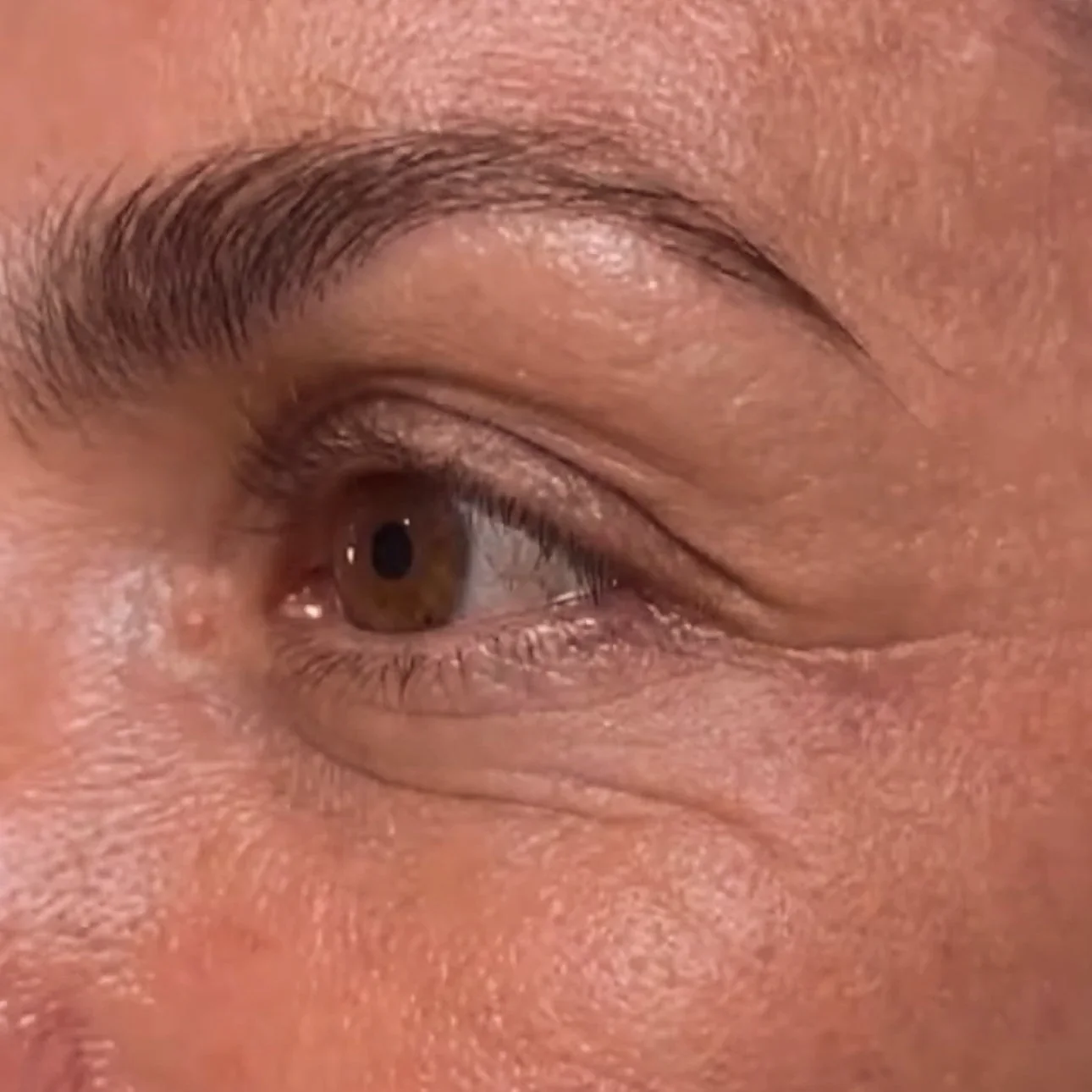 Mirada con eyeliner semipermanente, sin maquillaje encima